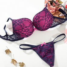 Embroidered Lace Bra Set