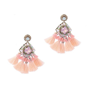 Badu Pink Tassel Earring