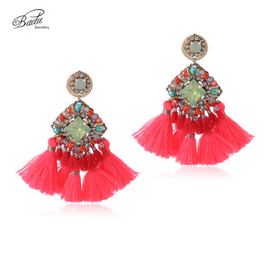 Badu Pink Tassel Earring