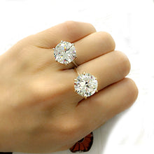 Silver Cubic Zirconia Crystal  Rings