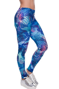 Women Leggings Tropical Leaves Printing