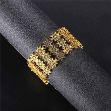 Exquisite 3 Layered Flower Bangle Gold/Silver Color