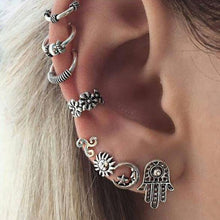 Punk Style Silver Color Ear Clip Stud Earrings