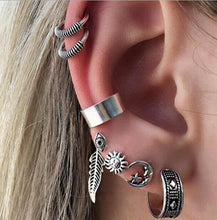 Punk Style Silver Color Ear Clip Stud Earrings