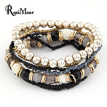 MutiLayer Beads Bracelets & Bangles for Women Elastic Strand