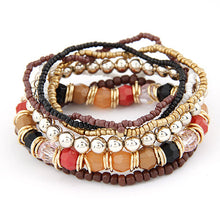 MutiLayer Beads Bracelets & Bangles for Women Elastic Strand