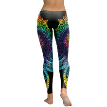 Mandala Flower 3D Printing Gradient Legging