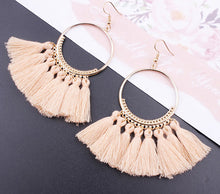 Ethnic Bohemia Drop Dangle Fringe Cotton Tassel Earrings