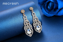 Crysta Silver Champagne Blue Color Earrings