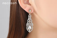 Crysta Silver Champagne Blue Color Earrings