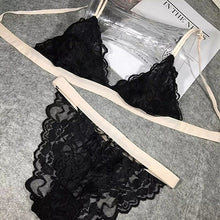 Women Transparent Lace Bra Set