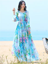 chiffon Long Sleeve Beach Sundress