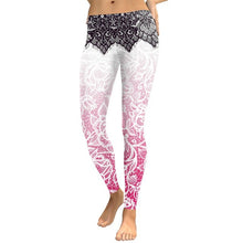 Mandala Flower 3D Digital Printing Slim Black Fitness Women's leggings