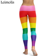 3D printed sweet Rainbow Striped leggings