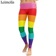 3D printed sweet Rainbow Striped leggings