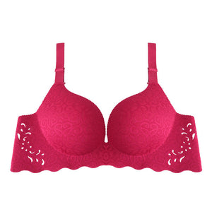 wireless adjust-strap 3/4 cup plus size seamless bra