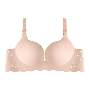 wireless adjust-strap 3/4 cup plus size seamless bra