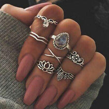 Silver Vintage Hand Knuckle Finger Ring Set