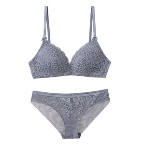 Triangle cup Lace Bra Set