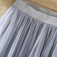 Elastic High Waist Tulle Mesh Skirt