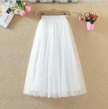 Elastic High Waist Tulle Mesh Skirt