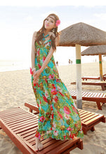 Deep V-neck Spaghetti Strap Backless Summer Maxi Dress