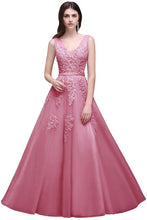 Applique Vestido de Festa  Formal Evening Gown