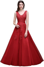 Applique Vestido de Festa  Formal Evening Gown