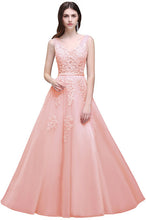 Applique Vestido de Festa  Formal Evening Gown