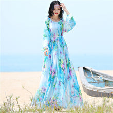 chiffon Long Sleeve Beach Sundress