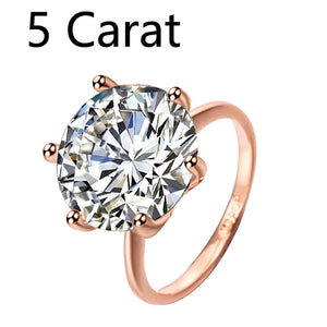 Silver Cubic Zirconia Crystal  Rings