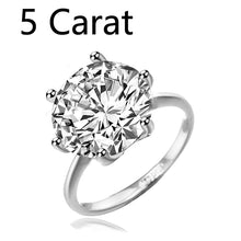 Silver Cubic Zirconia Crystal  Rings