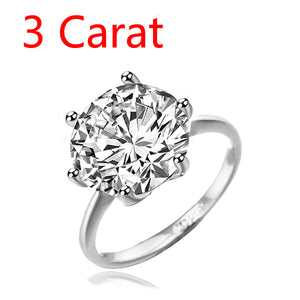 Silver Cubic Zirconia Crystal  Rings