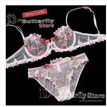 Women Transparent  Underwear Bra Brief Set