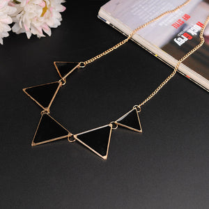 Fashion Gold Chain Triangle Punk Collar Sweater Chain Necklaces