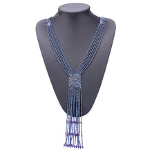 Boho Long Tassel Kolye Red Seed Beads Necklace