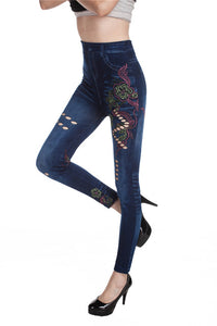 High waist thin printing Slim Leggings