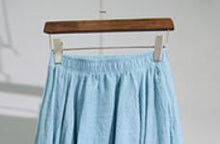 Candy Color Pleated A-Linen Big Circel Faldas Beach Skirt