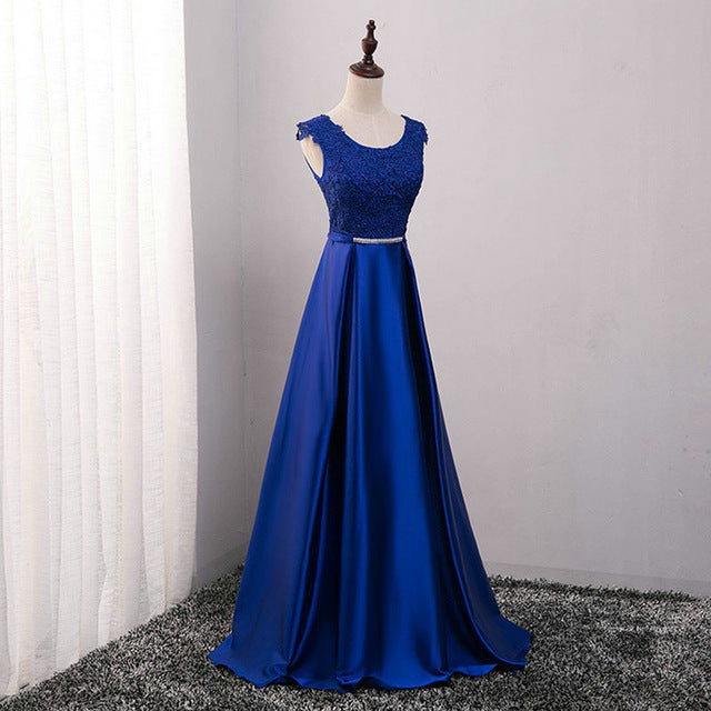 Elegant Floor-length Evening Party Gown