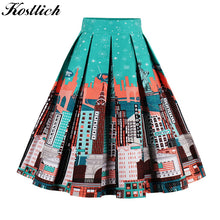 Retro Print Flower Summer Skirts