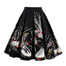 Retro Print Flower Summer Skirts