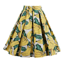 Retro Print Flower Summer Skirts