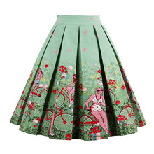 Retro Print Flower Summer Skirts