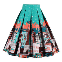 Retro Print Flower Summer Skirts