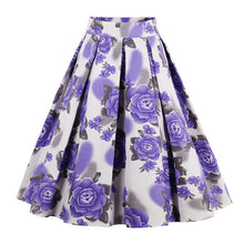 Retro Print Flower Summer Skirts