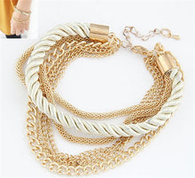 Exaggerated Alloy Multilayer Charm Bracelet