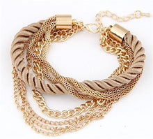 Exaggerated Alloy Multilayer Charm Bracelet