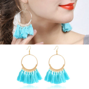 Bohemian Ethnic Fringed Tassel Earrings