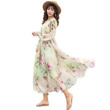 chiffon Long Sleeve Beach Sundress