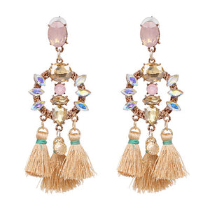 Fringed Bijoux Luxury Tassel Statement Earrings